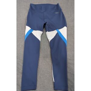 Adidas Climalite Womens Large Blue White Workout Yoga Pants Leggings
